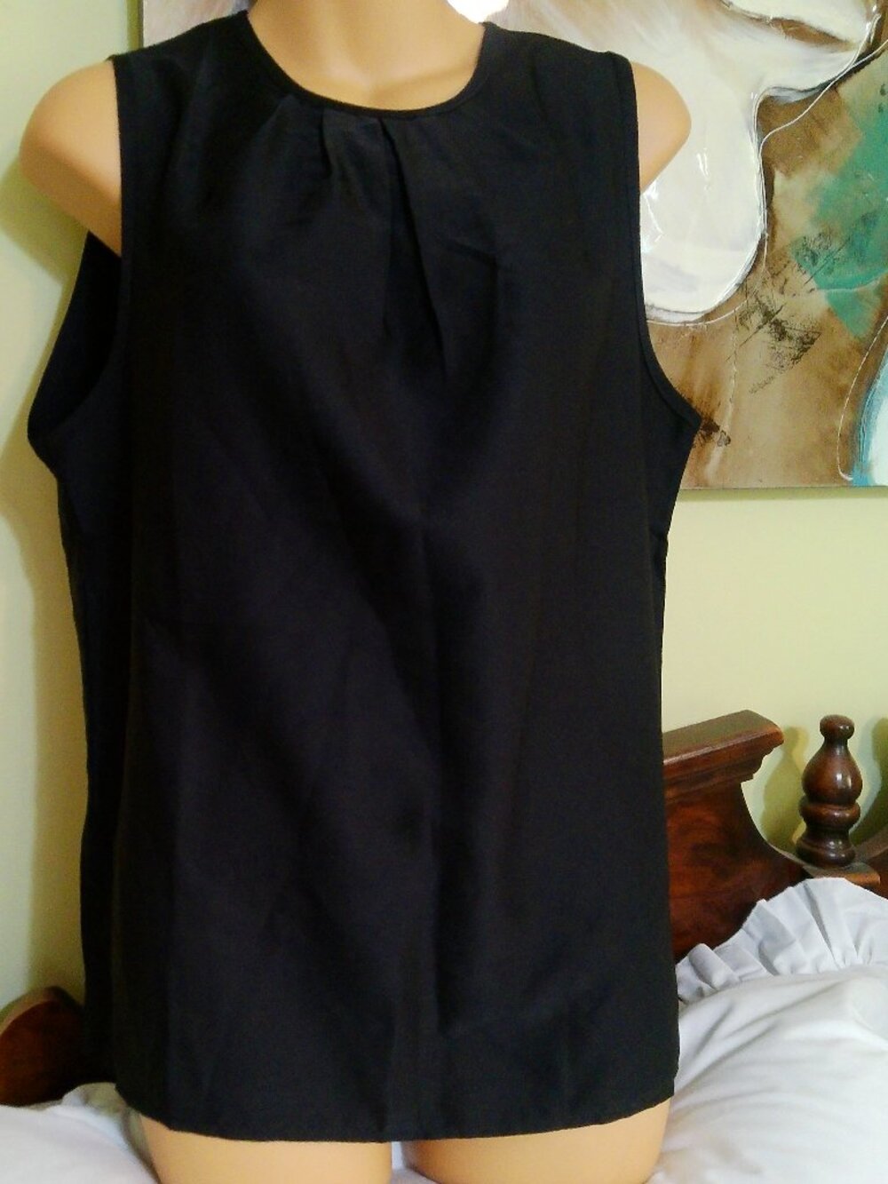 BLACK BLOUSE SIZE LARGE LIKE NEW NO NAME GOOD CONDITION